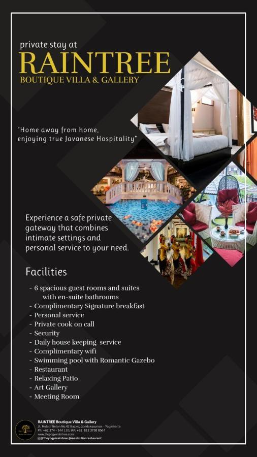 Raintree Boutique Villa & Gallery Yogyakarta Exterior foto